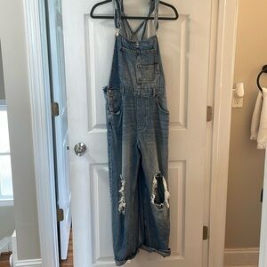 Free people denim overalls
